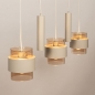 Foto 75534-5: Vijf lichts hanglamp in prachtige beige kleur!