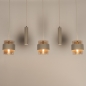 Foto 75534-6: Vijf lichts hanglamp in prachtige beige kleur!