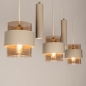 Foto 75534-7: Vijf lichts hanglamp in prachtige beige kleur!