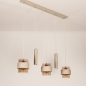Foto 75534-8: Vijf lichts hanglamp in prachtige beige kleur!