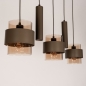 Foto 75535-10: Vijf lichts hanglamp in prachtige bruine kleur!