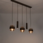 Foto 75535-3: Vijf lichts hanglamp in prachtige bruine kleur!