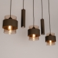 Foto 75535-4: Vijf lichts hanglamp in prachtige bruine kleur!