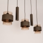 Foto 75535-9: Vijf lichts hanglamp in prachtige bruine kleur!
