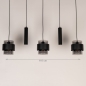 Foto 75536-1: Vijf lichts hanglamp in zwarte kleur; stoer en sfeervol tegelijk!