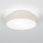 Foto 75540-3: Ronde, beige plafondlamp met wit glas