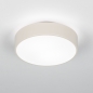 Foto 75540-4: Ronde, beige plafondlamp met wit glas