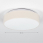 Foto 75541-1: Ronde, beige plafondlamp met wit glas