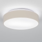 Foto 75541-3: Ronde, beige plafondlamp met wit glas