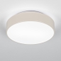 Foto 75541-4: Ronde, beige plafondlamp met wit glas