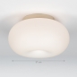 Foto 75545-1: Beige plafondlamp van glas dia 28cm