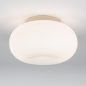 Foto 75545-3: Beige plafondlamp van glas dia 28cm