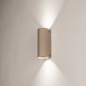 Foto 75554-4: Taupe GU10 koker wandlamp up en down light voor binnen, buiten en badkamer