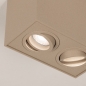 Foto 75557-7: Dubbele opbouwspot in champagne kleur