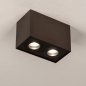 Foto 75558-2: Dubbele opbouwspot in de kleur koffiebruin