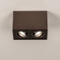 Foto 75558-3: Dubbele opbouwspot in de kleur koffiebruin
