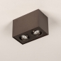 Foto 75558-5: Dubbele opbouwspot in de kleur koffiebruin