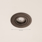 Foto 75570-1: Ronde GU10 inbouwspot in koffiebruin