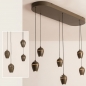 Foto 75588-18: Bruine hanglamp, voorzien van zes lichtpunten in een unieke vormgeving, voorzien van een easy lift systeem