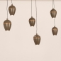 Foto 75588-2: Bruine hanglamp, voorzien van zes lichtpunten in een unieke vormgeving, voorzien van een easy lift systeem