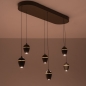 Foto 75588-7: Bruine hanglamp, voorzien van zes lichtpunten in een unieke vormgeving, voorzien van een easy lift systeem