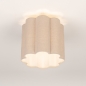 Foto 75605-2: Scalloped plafondlamp van beige stof