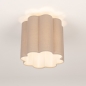 Foto 75606-2: Scalloped plafondlamp van taupe stof