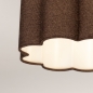 Foto 75607-5: Scalloped plafondlamp van bruine stof