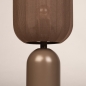 Foto 75610-4:  Bruine, smalle tafellamp met langwerpige lampion kap