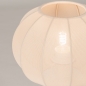 Foto 75612-6: Natuurstenen tafellamp in beige kleur met sfeervolle, bolvormige lampion kap
