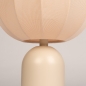 Foto 75613-4: Beige, smalle tafellamp met beige, lampion kap