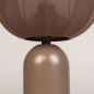 Foto 75614-4:  Bruine, smalle tafellamp met lampion kap