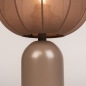 Foto 75614-5:  Bruine, smalle tafellamp met lampion kap