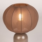 Foto 75614-7:  Bruine, smalle tafellamp met lampion kap