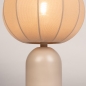Foto 75615-5: Taupekleurige, smalle tafellamp met lampion kap