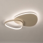 Foto 75627-2: Dimbare, beige plafondlamp in organische vormgeving met dicht vlak als extra accent!