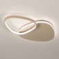 Foto 75627-3: Dimbare, beige plafondlamp in organische vormgeving met dicht vlak als extra accent!