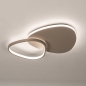 Foto 75628-2: Dimbare, taupe plafondlamp in organische vormgeving met dicht vlak als extra accent!