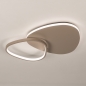 Foto 75628-4: Dimbare, taupe plafondlamp in organische vormgeving met dicht vlak als extra accent!