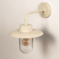 Foto 75645-8: Beige stallamp buitenlamp lantaarn met glas