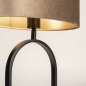 Foto 75653-1: Zwarte tafellamp frame met open ovale vorm zonder kap