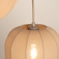Foto 75665-11: Hanglamp in japandi stijl met drie lampionnen van taupe stof
