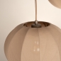 Foto 75665-13: Hanglamp in japandi stijl met drie lampionnen van taupe stof
