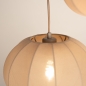 Foto 75665-14: Hanglamp in japandi stijl met drie lampionnen van taupe stof