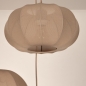 Foto 75665-18: Hanglamp in japandi stijl met drie lampionnen van taupe stof
