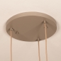 Foto 75665-21: Hanglamp in japandi stijl met drie lampionnen van taupe stof