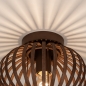 Foto 75668-8: Bambus-Deckenlampe in Walnussfarbe