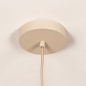 Foto 75669-10: Japandi Hanglamp Beige – Grote ronde lampionkap stof met een diameter van 55 cm