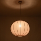 Foto 75669-4: Japandi Hanglamp Beige – Grote ronde lampionkap stof met een diameter van 55 cm