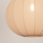 Foto 75669-8: Japandi Hanglamp Beige – Grote ronde lampionkap stof met een diameter van 55 cm